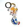 Sonic + Tails Linked Acrylic Charm