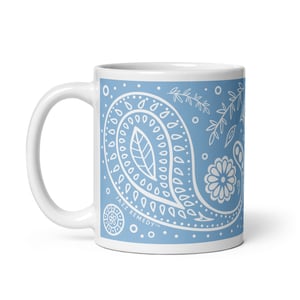 Image of Blue & White Paisley Mug