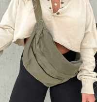 Image 1 of Army Green Canvas Bag