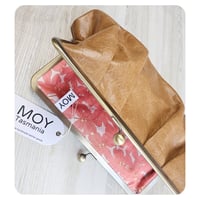 Image 4 of Caramel Pleated Leather Clutch