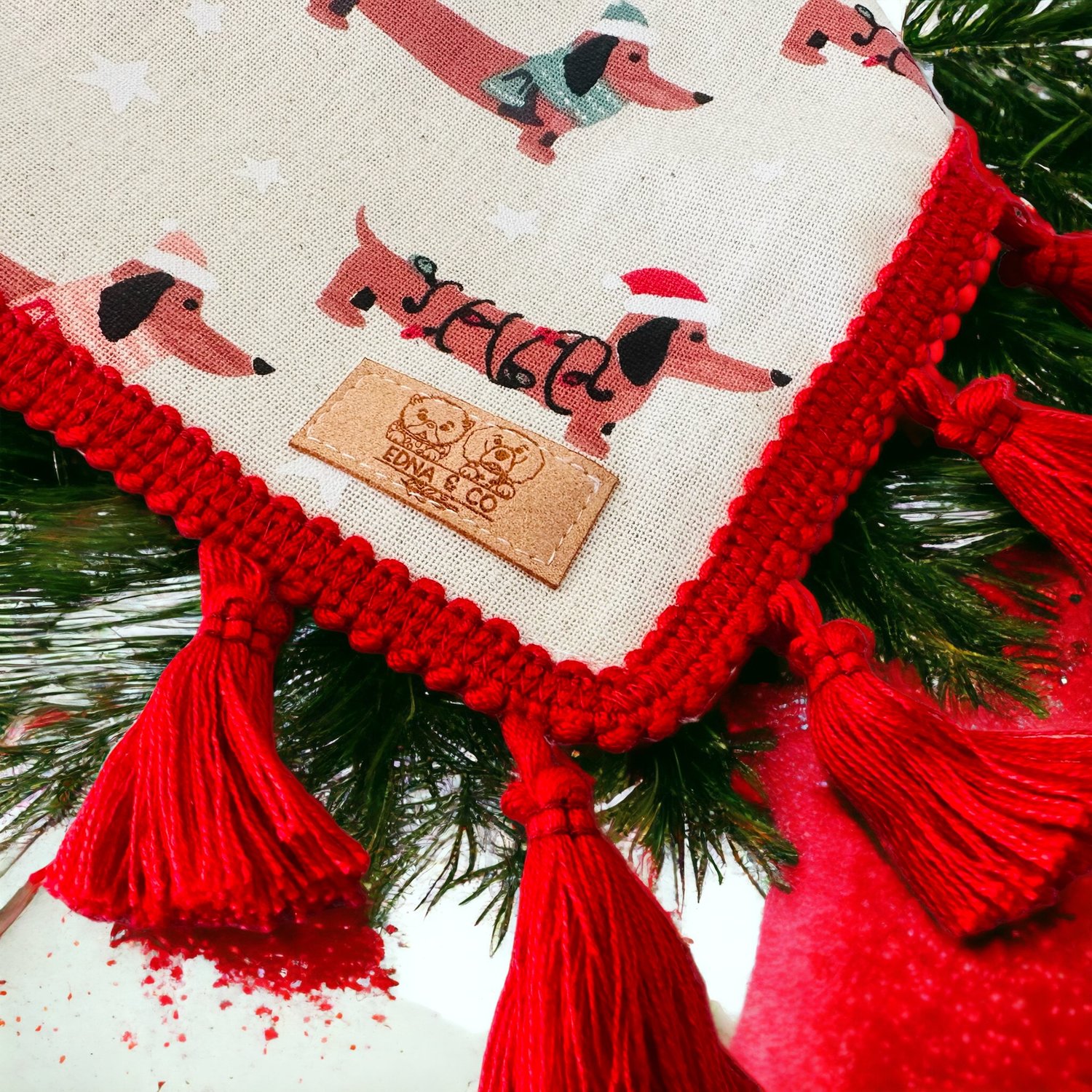 Image of Daching Through the Snow - Pet Christmas Bandana