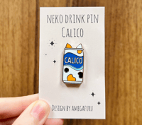 Image 2 of Cal(p)ico Neko Drink Pin