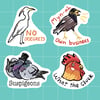 Punny Birds of Hawaii Vinyl Stickers
