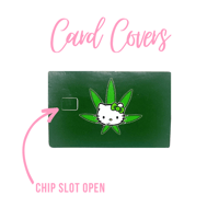 Image 1 of Green Weed Hello K itty Card Cover 