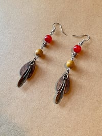 Image 1 of Rustic Feather Earrings