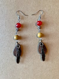 Image 3 of Rustic Feather Earrings