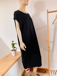 Image 4 of Milano dress with pockets, midi length & tassels - plain colours 