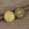 Pirates of The Caribbean Necklace Jack Sparrow Aztec Skull Skull Pendant Coin Medal Retro Punk 