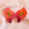 APA Calla Lily Coral Earrings