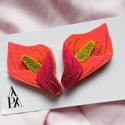 APA Calla Lily Coral Earrings