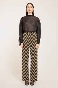 Image 2 of PANTALONE POLINESIA ZIG ZAG NERO €151 - 50%