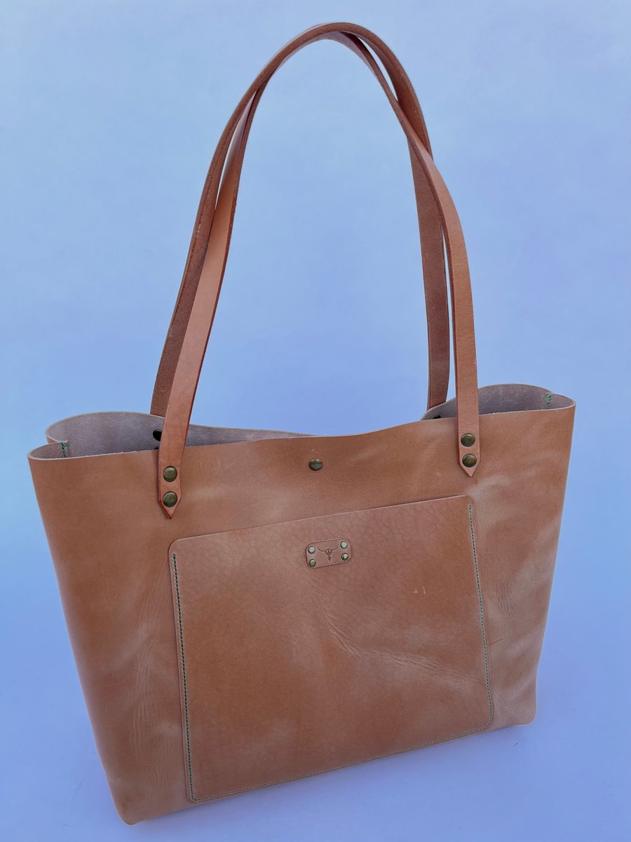 Image of Natural Italian Vachetta Carry-all Tote