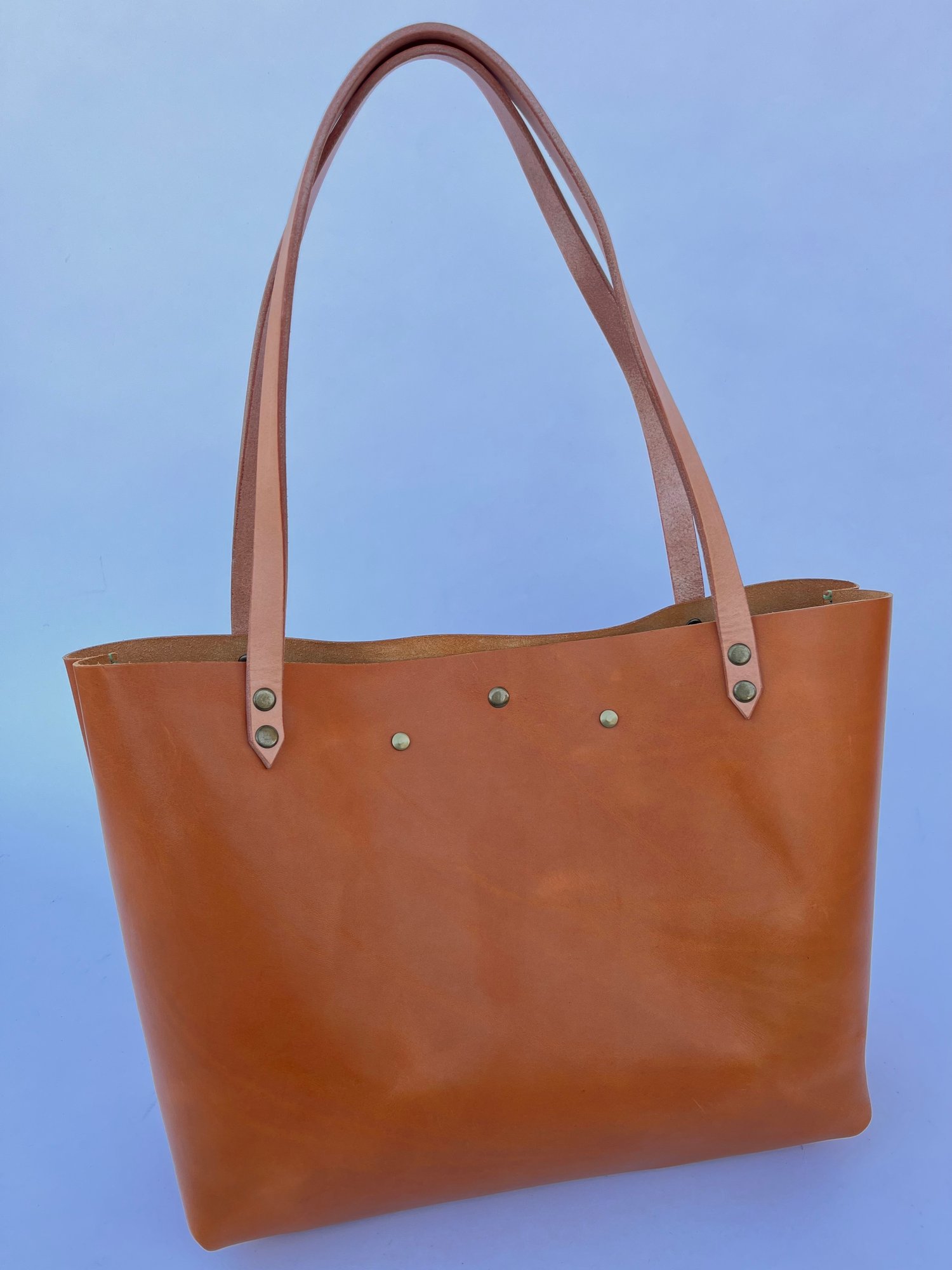 Image of Tan Italian Vachetta Carry-all Tote (jade)