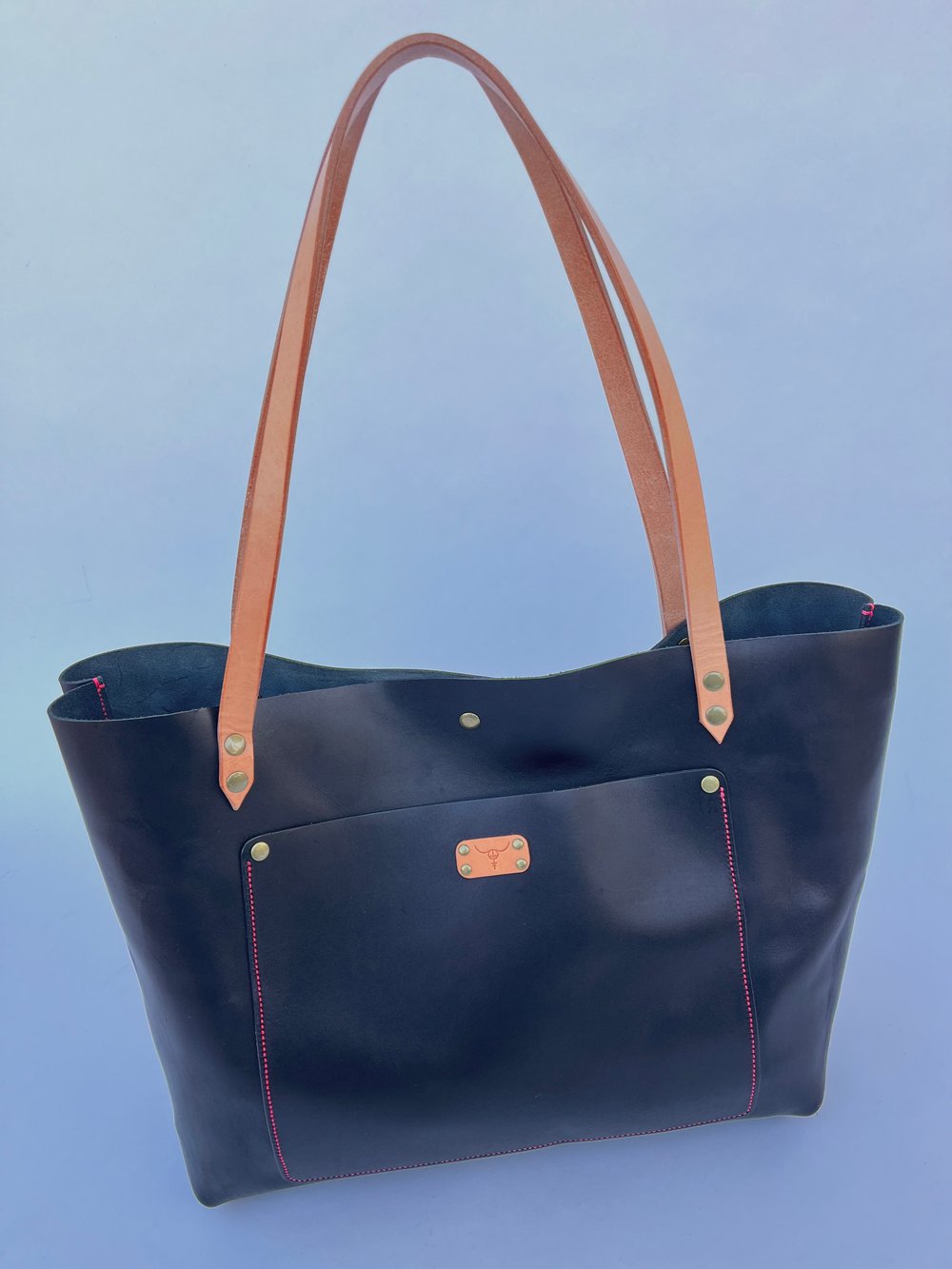 Image of Black Italian Vachetta Carry-all Tote