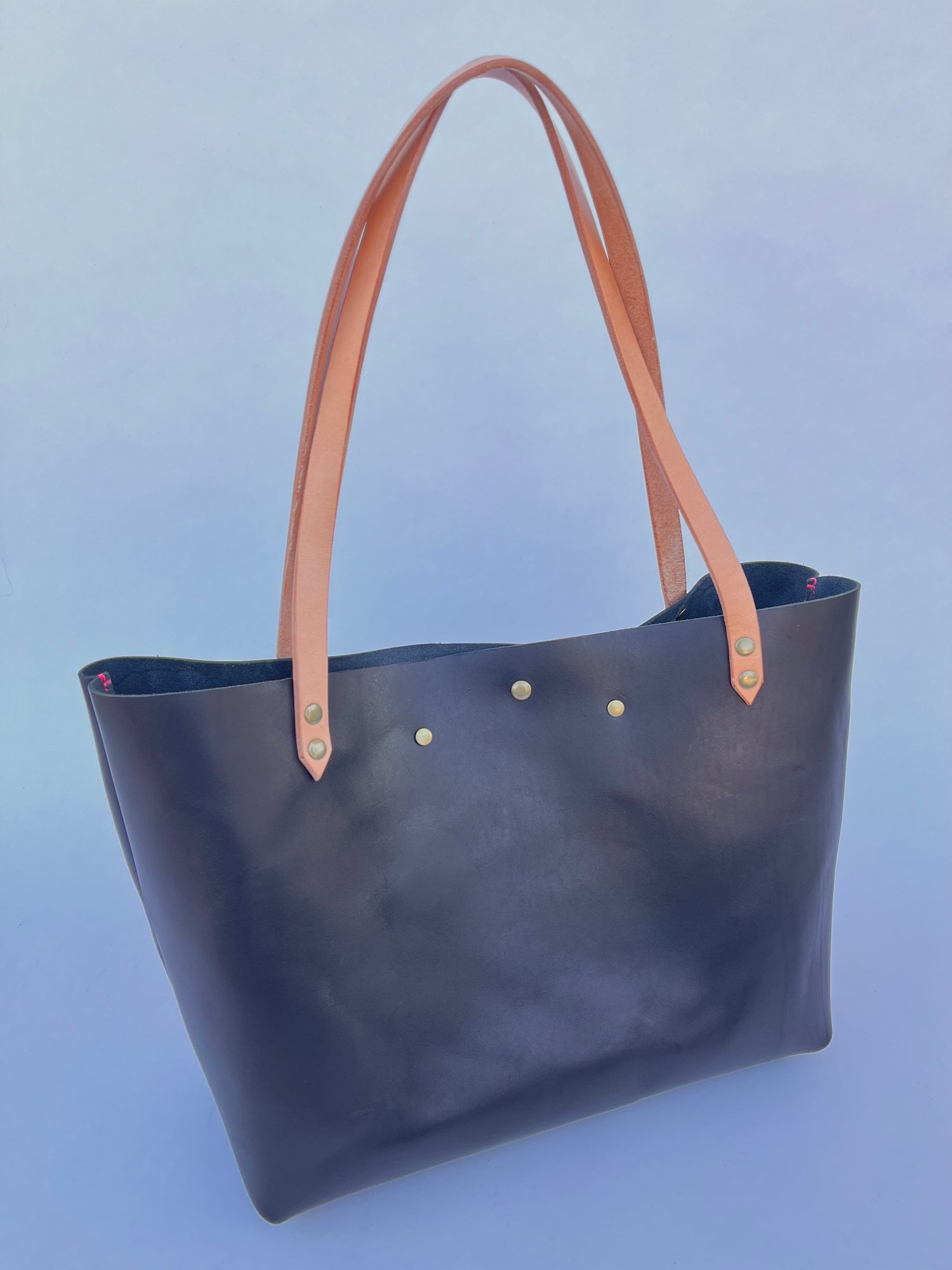 Image of Black Italian Vachetta Carry-all Tote