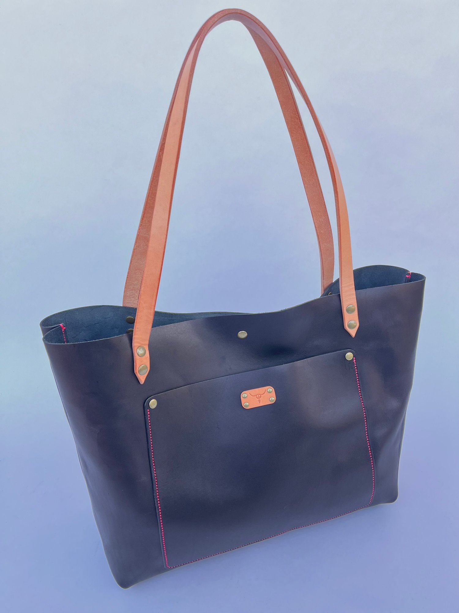 Image of Black Italian Vachetta Carry-all Tote