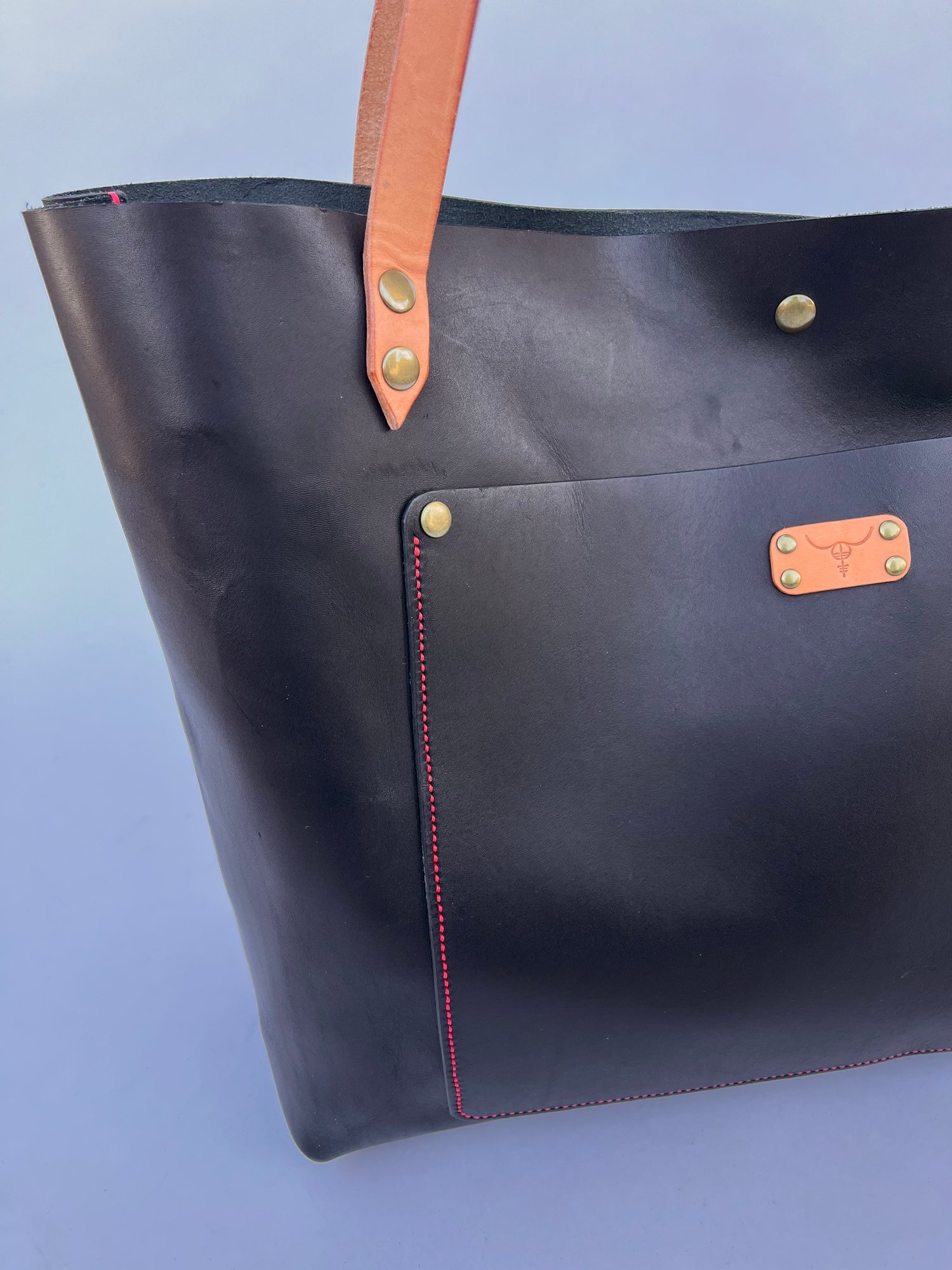Image of Black Italian Vachetta Carry-all Tote