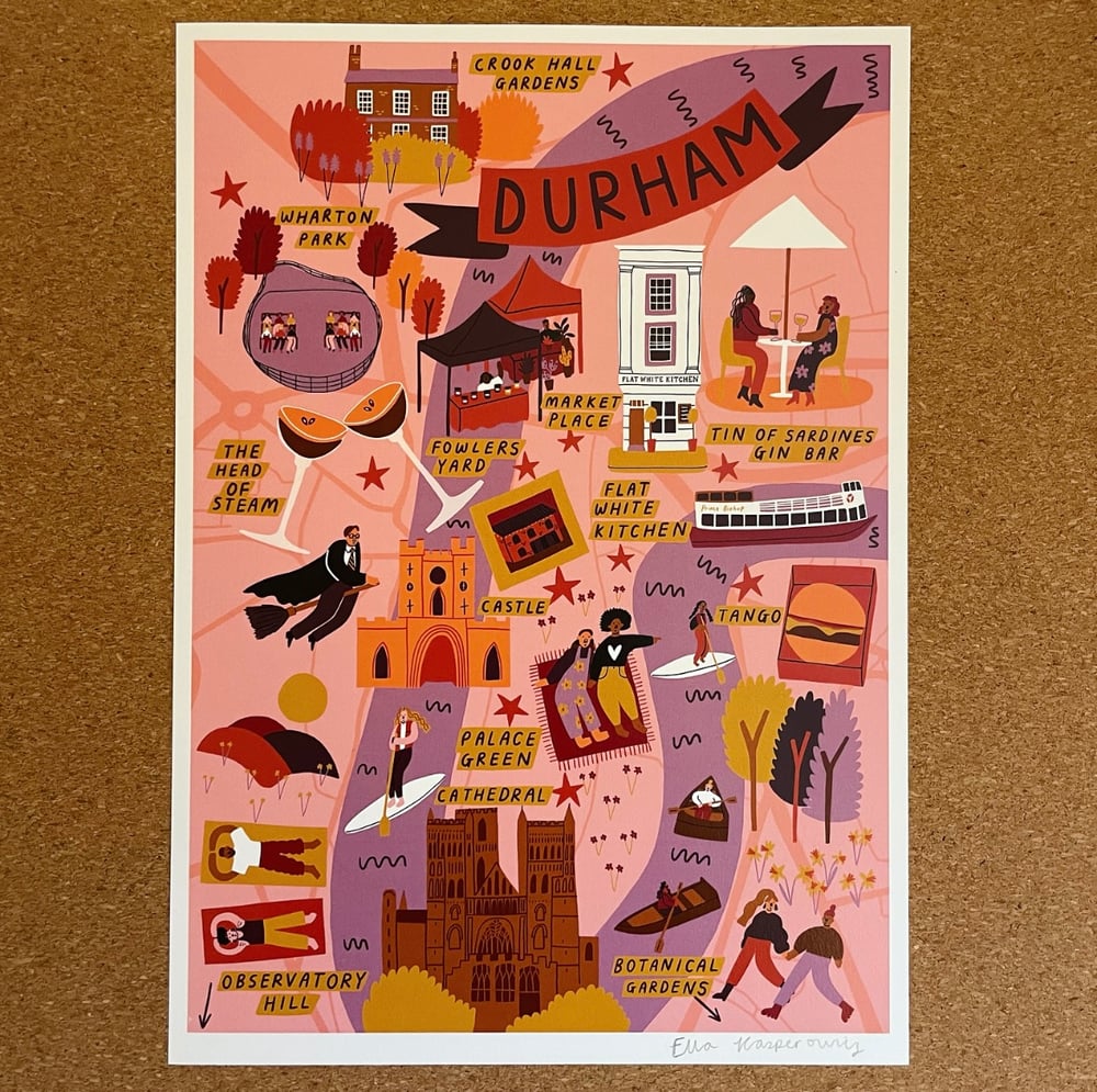 Image of *SUPER SECONDS* Durham Map