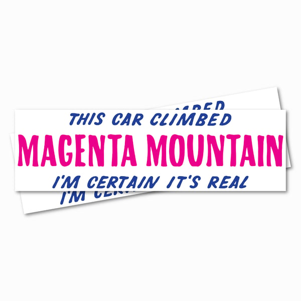 Image of Magenta Mountain bumper sticker (2 pack, ships free)