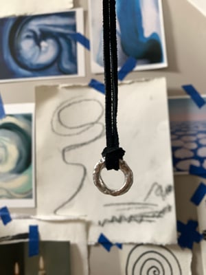 Image of "Heaviness" solid recycled silver pendant