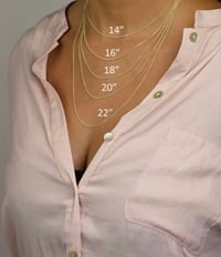 Image 2 of Multiple Name Necklace with Little Droplet Crystals  