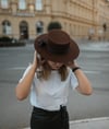 Alice Boater Hat / Brown color 