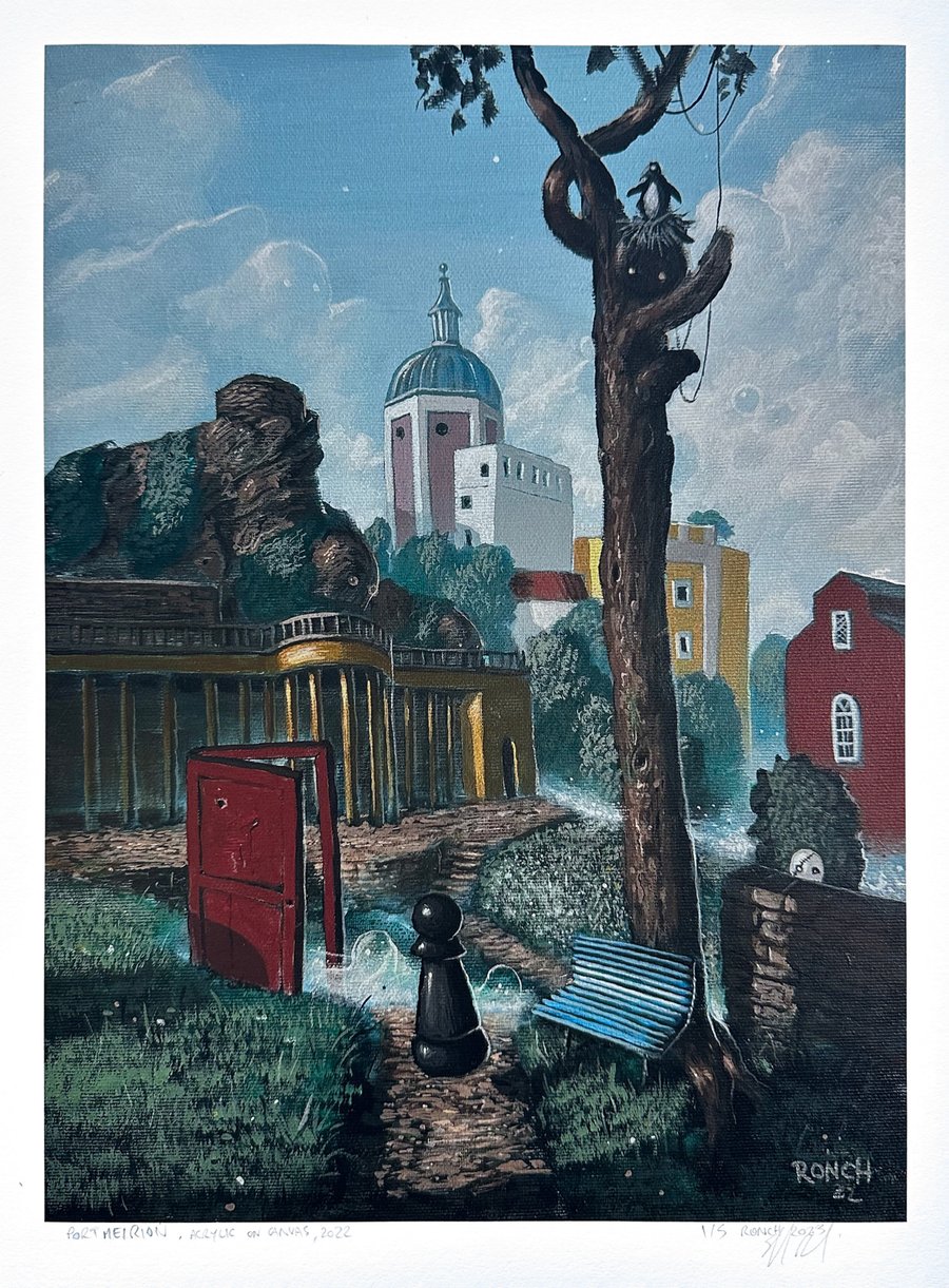 Image of 'Portmeirion' print by RONCH