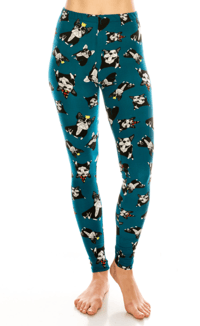 Image 2 of Leggings - Checkers - Dog Party