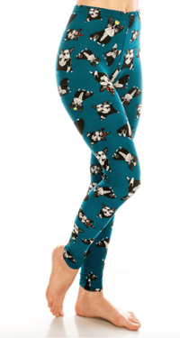 Image 4 of Leggings - Checkers - Dog Party