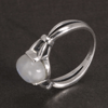 Real 925 Sterling Silver Bella Ring Adjustable Opening Natural Moonstone Vintage Twilight Jewelry