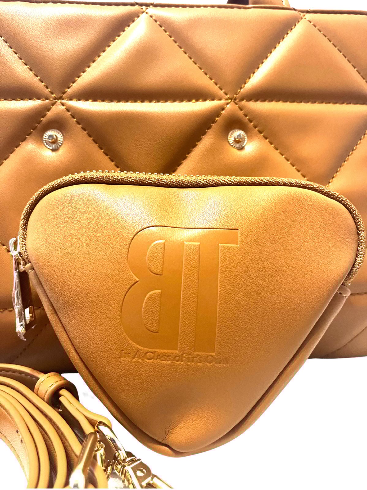 Caramel Triangle Tote & Pouch | Bourgeoisie Things