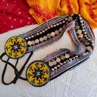 Image 1 of Vintage Kuchi Tribal Sleeve Belt - Black Base (TB021)