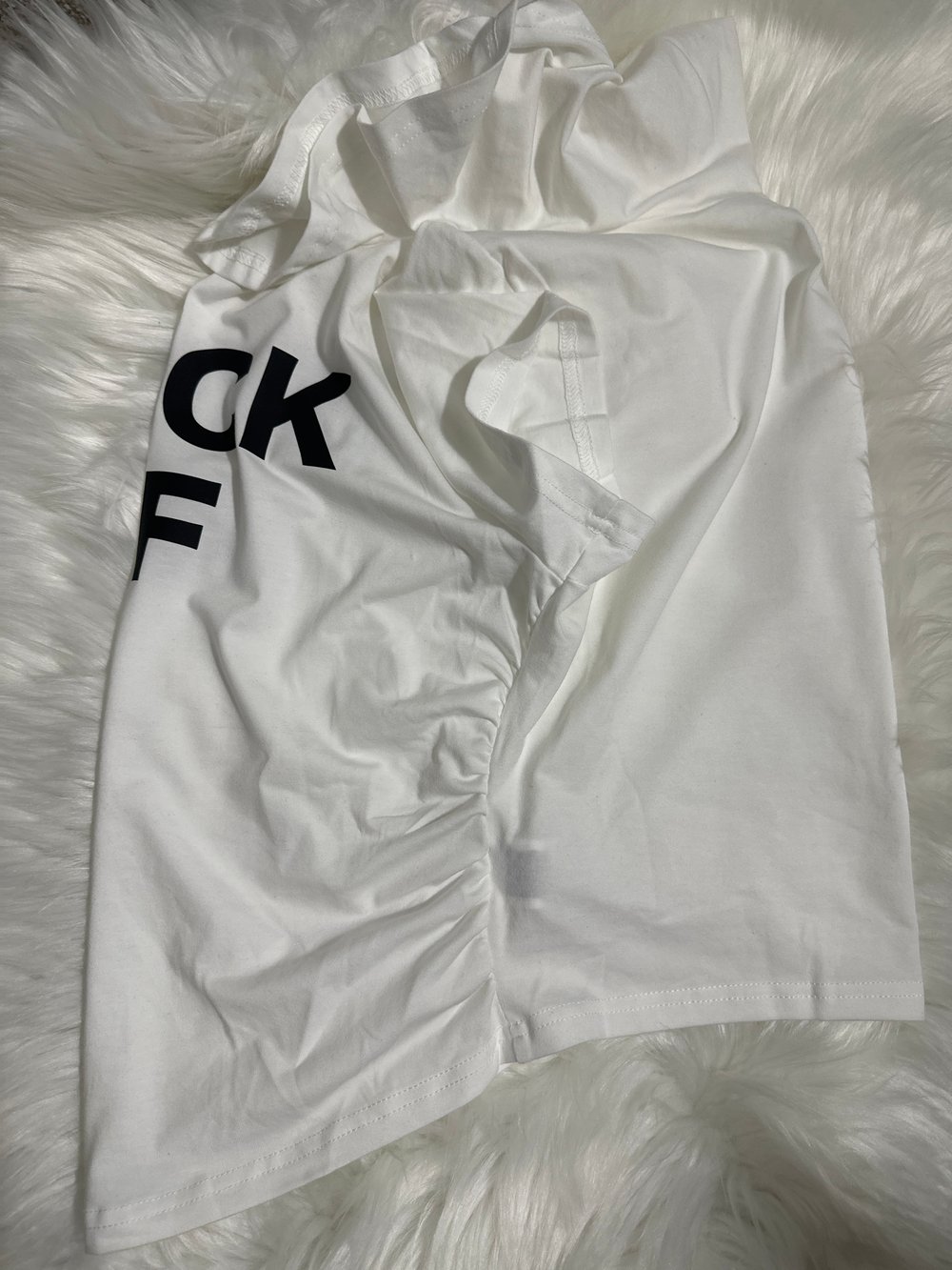 Image of Thick AF ~ White Crop Hoodie