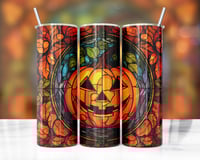 20oz Stained Glass Jack-O-Lantern Tumbler