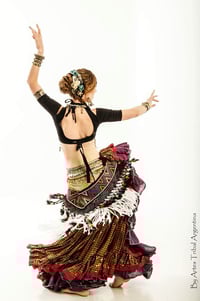 Image 3 of Vintage Kuchi Tribal Sleeve Belt, Purple Ground (TB016)