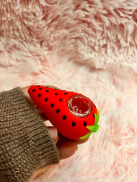 Image 2 of Strawberry Silicone Tobacco Pipe
