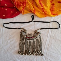Image 2 of Vintage Kuchi Tribal Single Pendant Neckpiece with Pink Highlights (STLO001)