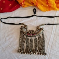 Image 3 of Vintage Kuchi Tribal Single Pendant Neckpiece with Pink Highlights (STLO001)