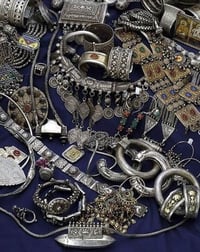 Image 3 of Vintage Kuchi Tribal Single Pendant Neckpiece (TLSO014)