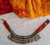 Image 2 of Vintage Kuchi Tribal Choker Neckpiece Beaded (TJ047)
