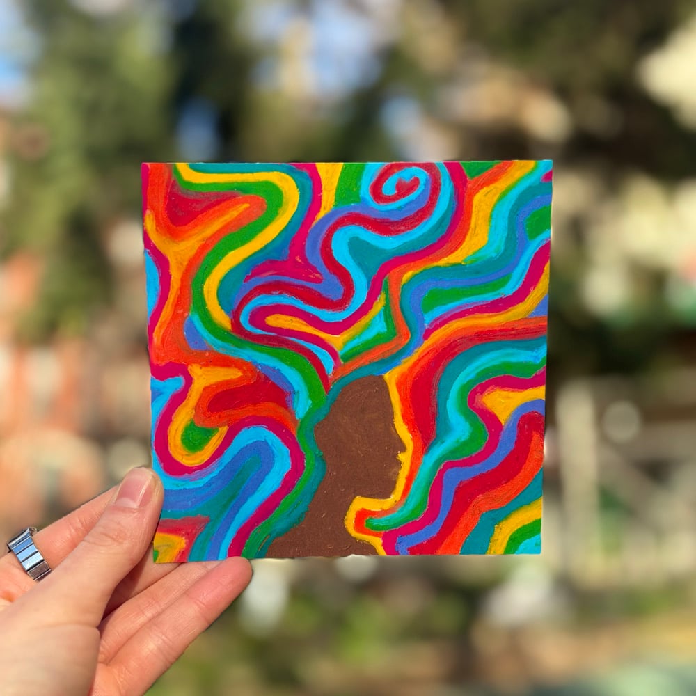 Image of let it flow 5x5 mini art print