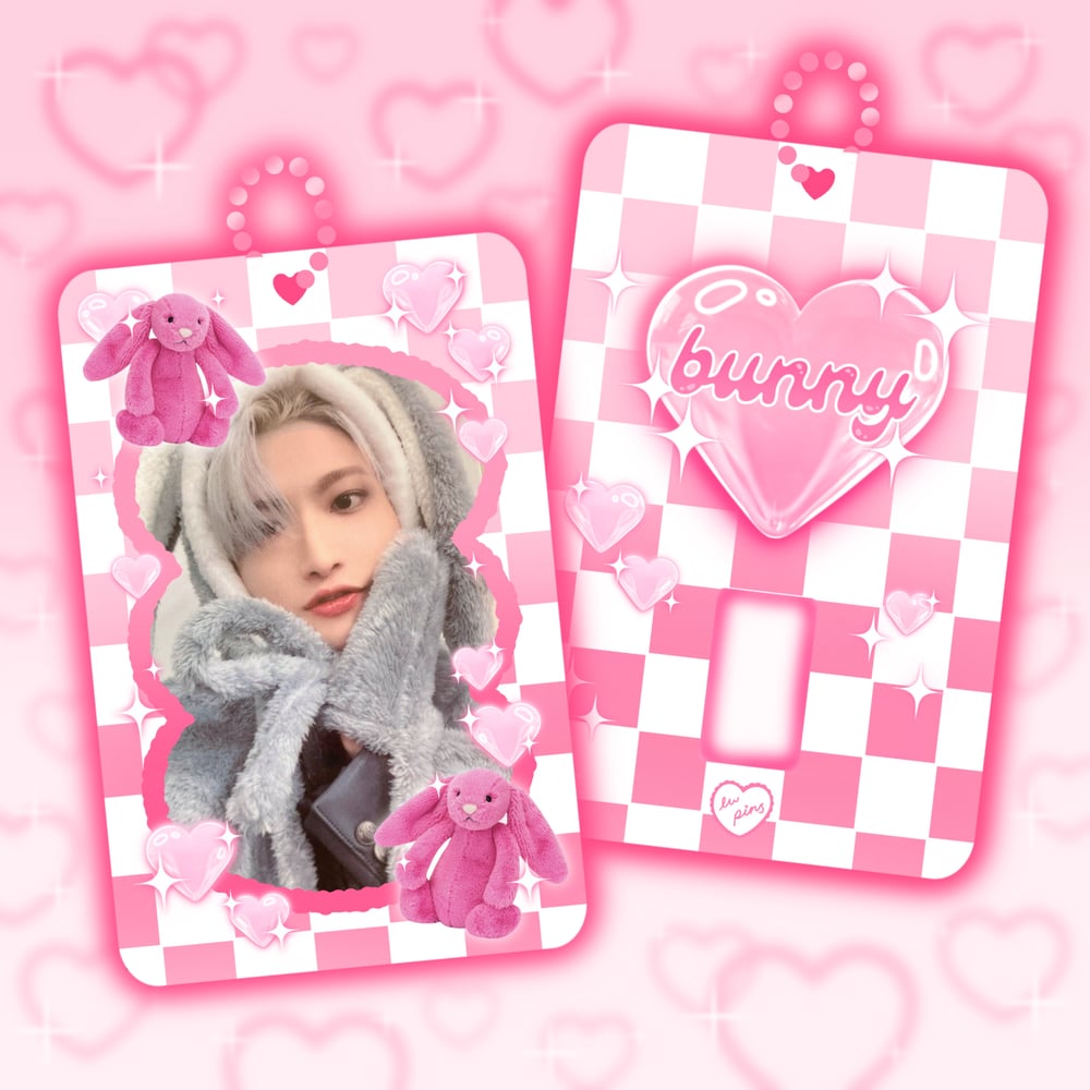 Bunny Plush Acrylic Photocard Holder