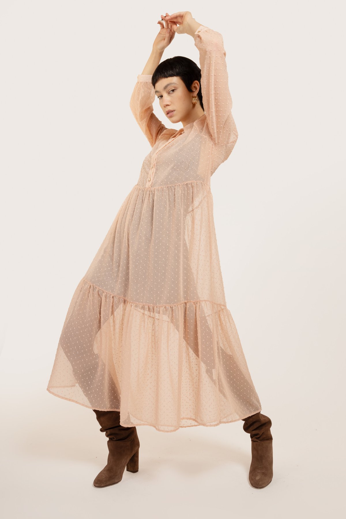 Image of ABITO ALGERI PLUMETY BLUSH
