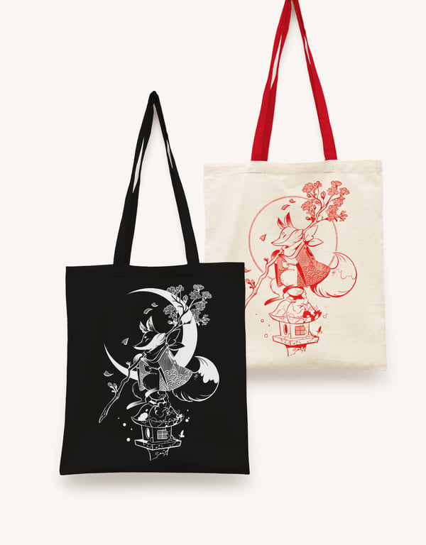 Image of Japan Fox Tote Bag