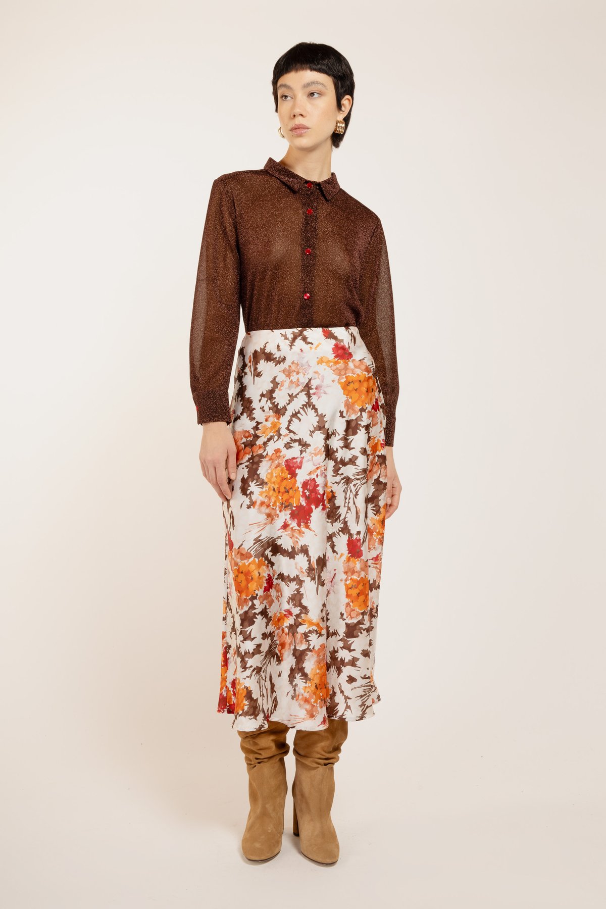 Image of GONNA GIUDITTA FIORE BROWN