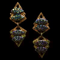 Image 1 of DREAM GLITTER / PLISSÉ Peacock Double Earring