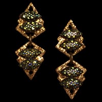 Image 2 of DREAM GLITTER / PLISSÉ Peacock Double Earring