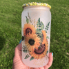 Glass Can - Classic Sunflowers