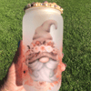 Glass Can - Peachy Gnome w/Bling Lid