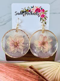 Image 2 of Pressed Cherry Blossoms on Capiz Shell